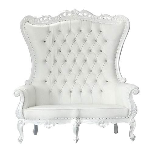 white throne loveseat