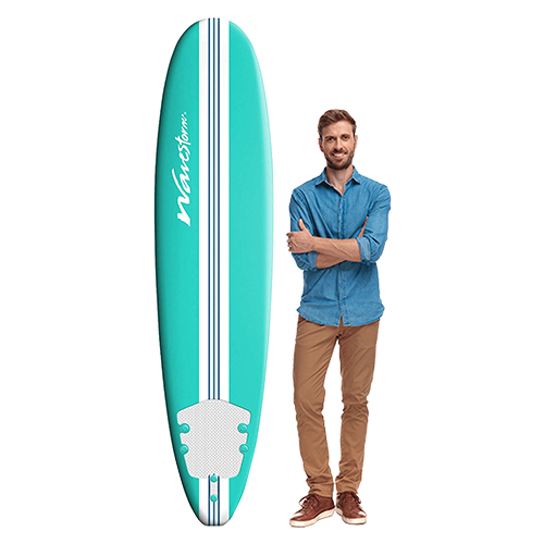 mint green surfboard