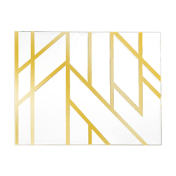 Geometric Stage Front - White & Gold