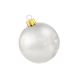 Holly Jolly Silver Oversized Ornament