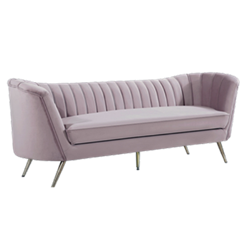 Lilac Velvet Sofa