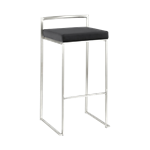 Black Velvet - Silver Bar Stool