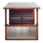 Corrugated Rustic Bar with Roof