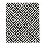 Black and Cream Diamond Rug 9' x 12'