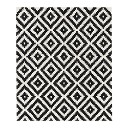 Black and Cream Diamond Rug 9' x 12'