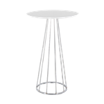 Silver and White Highboy Table