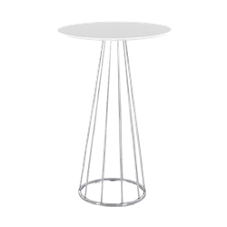 Silver and White Highboy Table