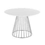 Silver and White Bistro Table