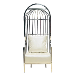 Silver Birdcage Chair