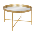 Gold Tray Mirrored Coffee Table