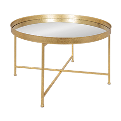 Gold Tray Mirrored Coffee Table