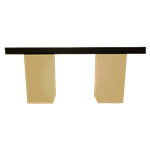 Black and Gold Mirrored Column Table