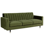 Olive Velvet Sofa