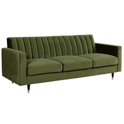 Olive Velvet Sofa