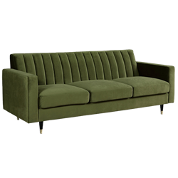 Olive Velvet Sofa