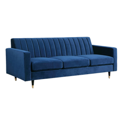 Navy Velvet Sofa