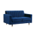 Navy Velvet Loveseat