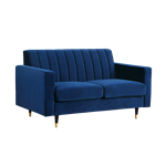 Navy Velvet Loveseat