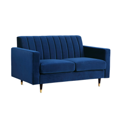 Navy Velvet Loveseat