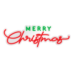 Merry Christmas Green & Red LED Neon