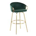 Green Velvet Bar Stool