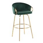 Green Velvet Bar Stool