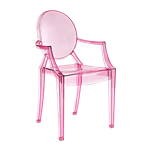 Ghost Chair with Arms - Pink
