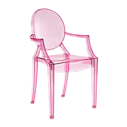 Ghost Chair with Arms - Pink