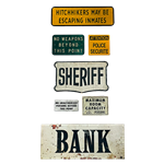 Set of Western Jail Bank Signs