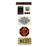 Set of Biker Signs