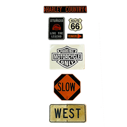 Set of Biker Signs