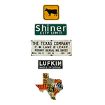 Set of Western Texas Signs