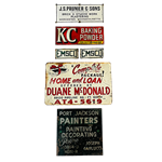 Set of Vintage Signs