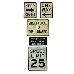 Set of Transportation Signs