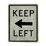 Keep Left Sign