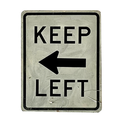 Keep Left Sign