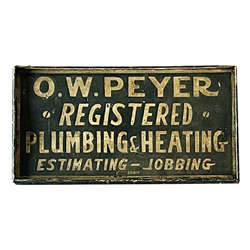 Vintage Plumbing & Heating Sign