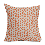 Orange Brush Stroke Dot Pillow