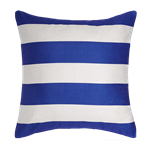 Blue and White Striped Pillow