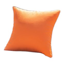 Orange with White Piping Pillow