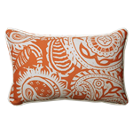 Orange Paisley Lumbar Pillow