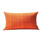 Orange Textured Lumbar Pillow