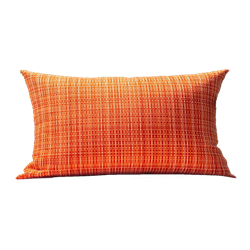 Orange Textured Lumbar Pillow