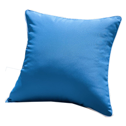 Blue with White Piping Pillow