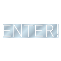 Enter - White LED Neon