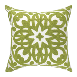 Embroidered Pillow - Green