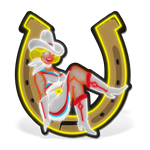 Vegas Cowgirl with Horseshoe LED Neon