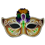 Mardi Gras Mask - LED Neon