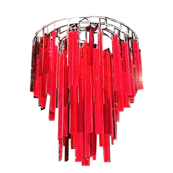 Oversized Chandelier - Red