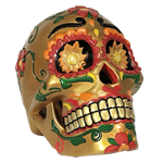 Sugar Skull - Gold 23"